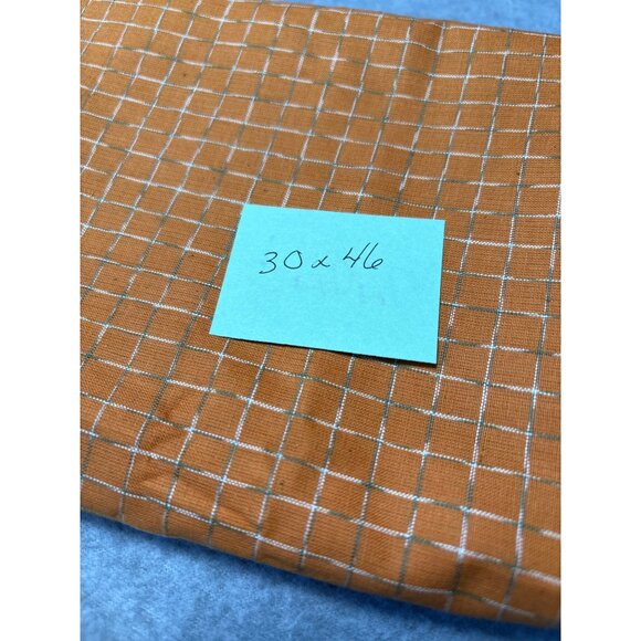 Vintage-Inspired Orange Plaid Fabric 30" x 46" for Crafting or Sewing Projects - Picture 5 of 7